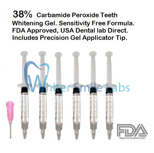 Qty 6- 38% Hi-Intensity Carbamide Peroxide Teeth Whitening Gel - Click Image to Close