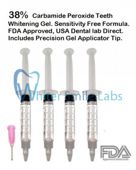 Qty 4- 38% Hi-Intensity Carbamide Peroxide Teeth Whitening Gel - Click Image to Close