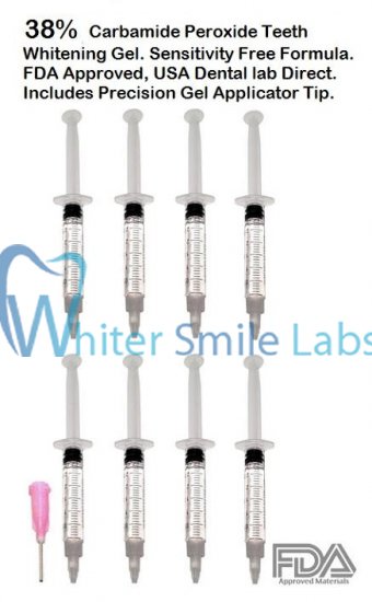 Qty 8- 38% Hi-Intensity Carbamide Peroxide Teeth Whitening Gel - Click Image to Close