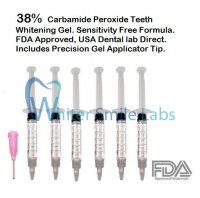 Qty 6- 38% Hi-Intensity Carbamide Peroxide Teeth Whitening Gel